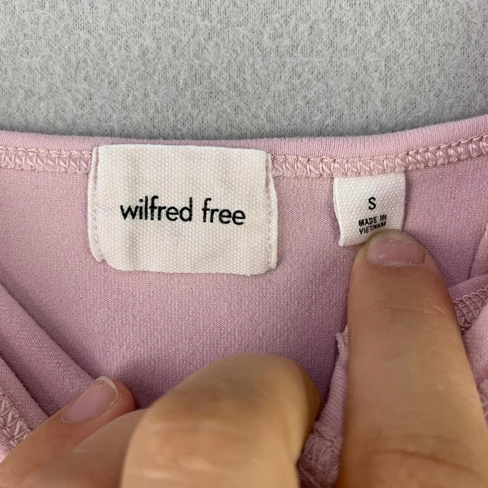 Wilfred Free Aritzia Divinity Romper Women Small Pink Bodysuit Shorts Athletic